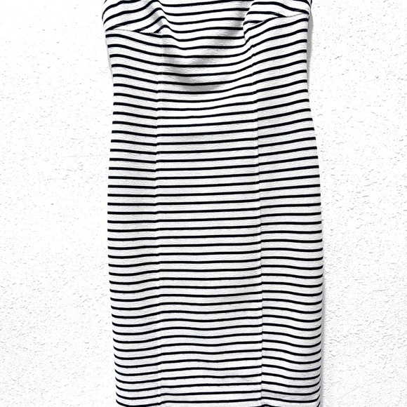 Tommy Hilfiger Black and White Sheath Midi Dress 2 - Picture 5 of 7